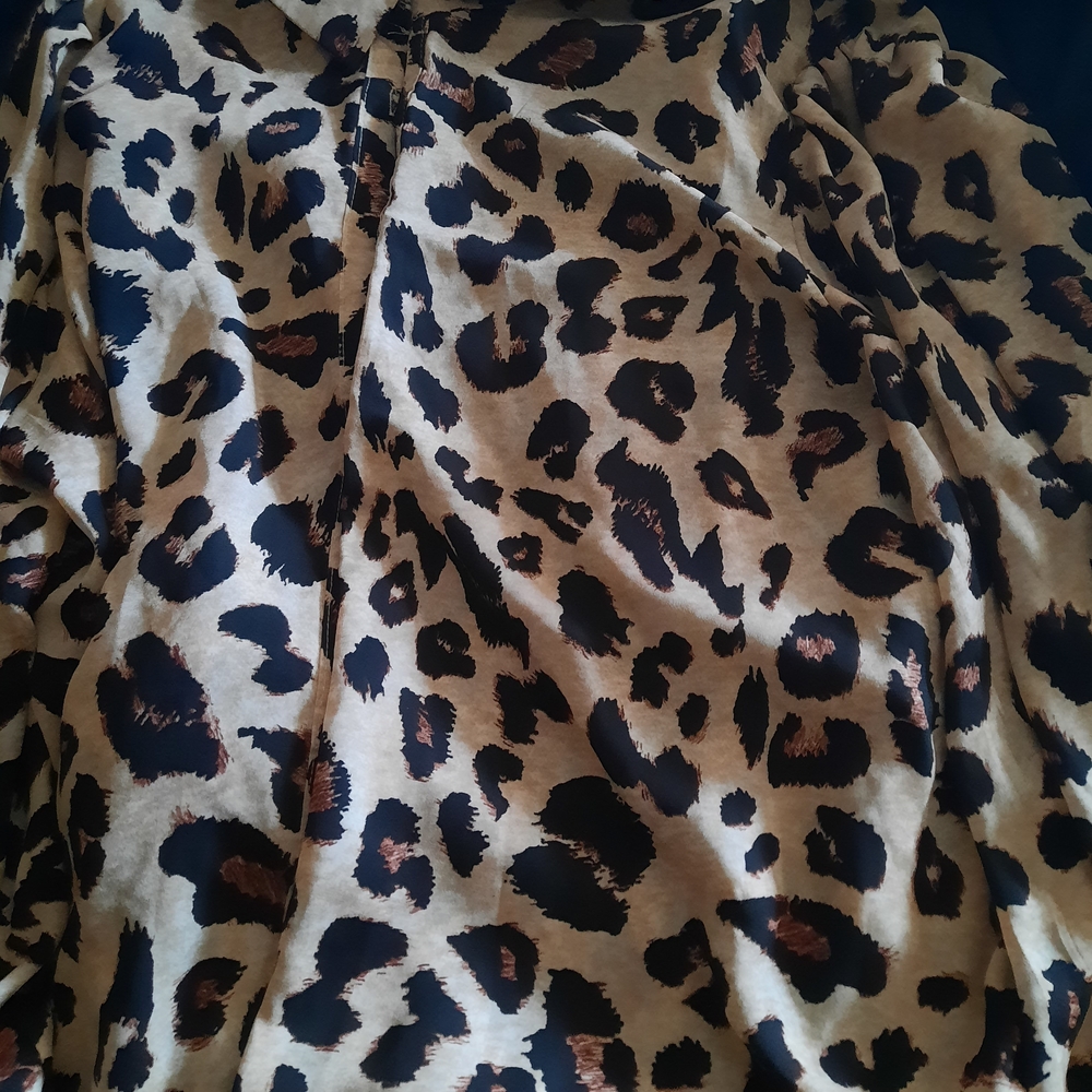 Leopard Print Cowl Neck Sweater